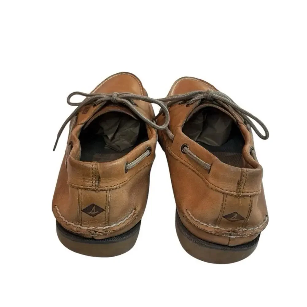 Sperry Top-Sider Authentic Original 2-Eye Boat Shoes Men’s 13M Tan Leather